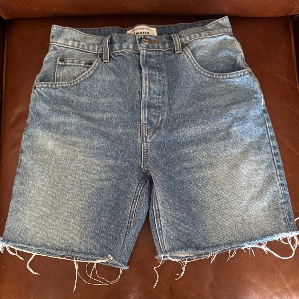 Reformation Jeans frayed shorts
